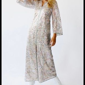 NWT Anna Sui X Freepeople multicolored sequined dress Sz Med